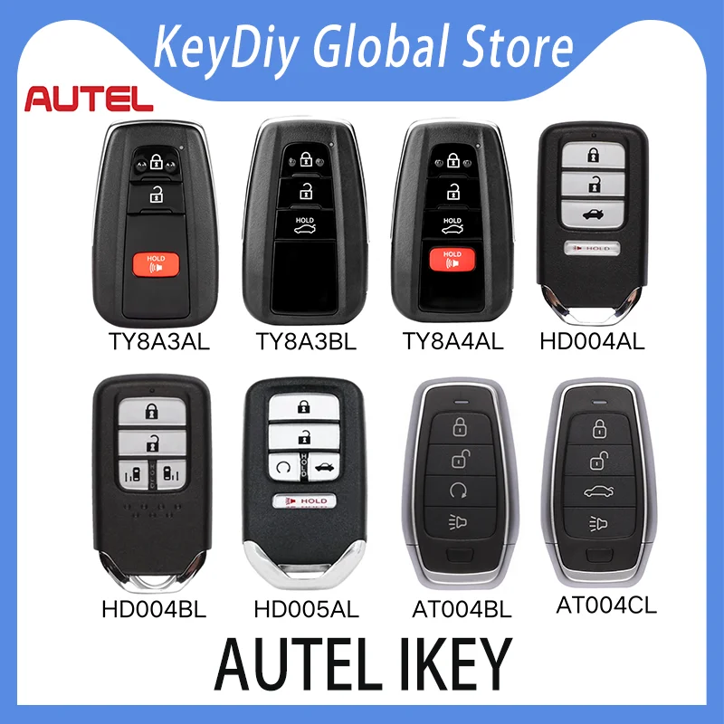 Autel IKEY TY8A3AL HD004AL TY8A3BL HD004BL TY8A4AL HD005AL AT004CL AT004BL keyless universal smart key KM100 IM508 IM608 XP400
Autel IKEY TY8A3AL HD004AL TY8A3BL HD004BL TY8A4AL HD005AL AT004CL AT004BL keyless universal smart key KM100 IM508 IM608 XP400