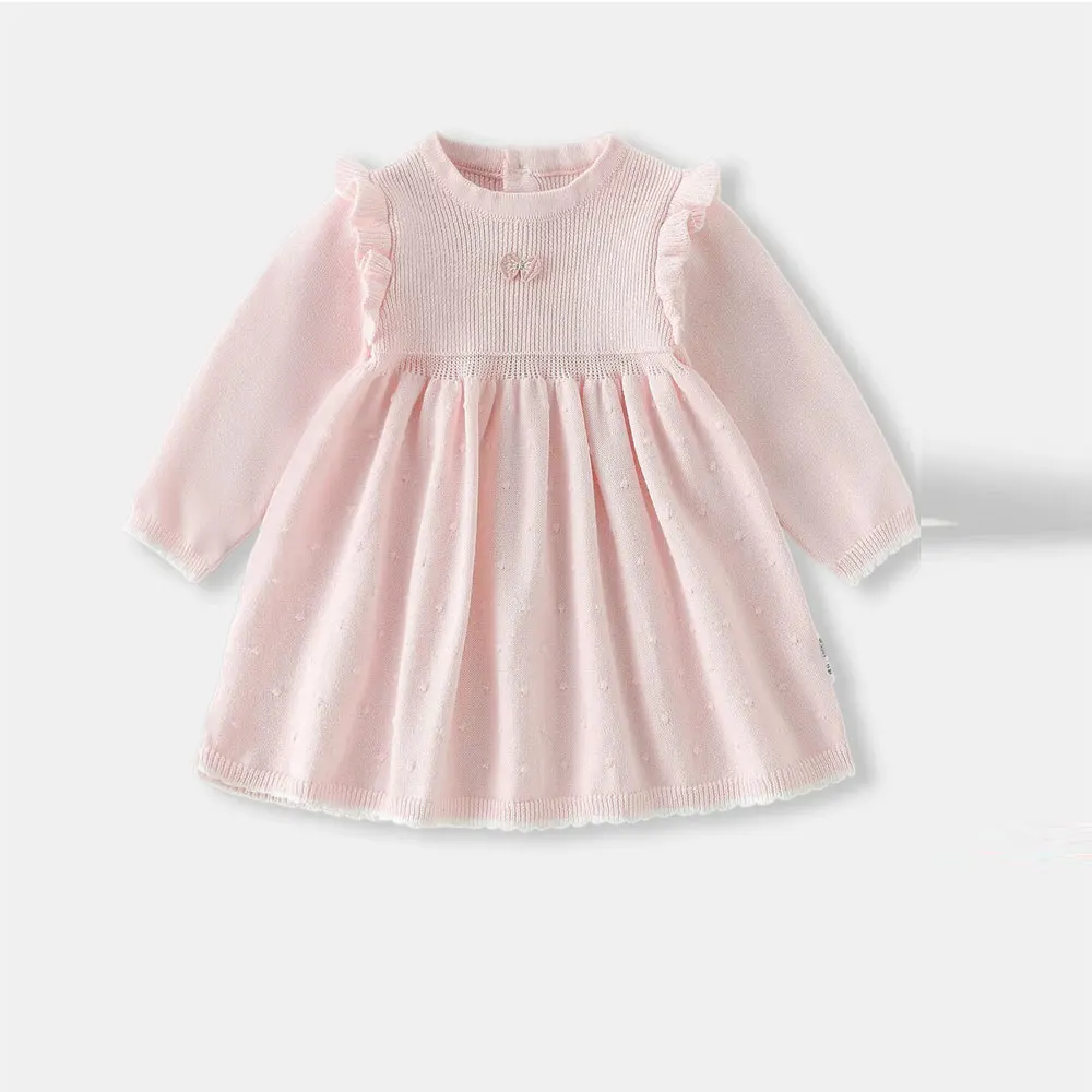 Spring fall Newborn baby Girl's Clothes bow Ruffle Knitted Sweater Dress for infant Girl's clothing 1st Birthday dress coats
Spring fall Newborn baby Girl's Clothes bow Ruffle Knitted Sweater Dress for infant Girl's clothing 1st Birthday dress coats