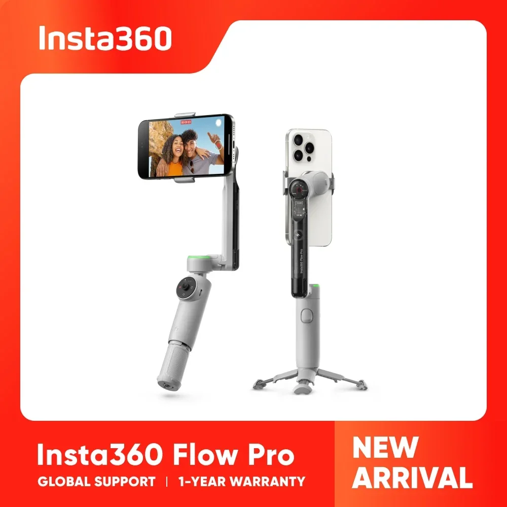Insta360 Flow Pro - AI-Powered Gimbal Stabilizer for Smartphone, Apple DockKit Enabled, 360º Tracking, 3-Axis Stabilization
Insta360 Flow Pro - AI-Powered Gimbal Stabilizer for Smartphone, Apple DockKit Enabled, 360º Tracking, 3-Axis Stabilization