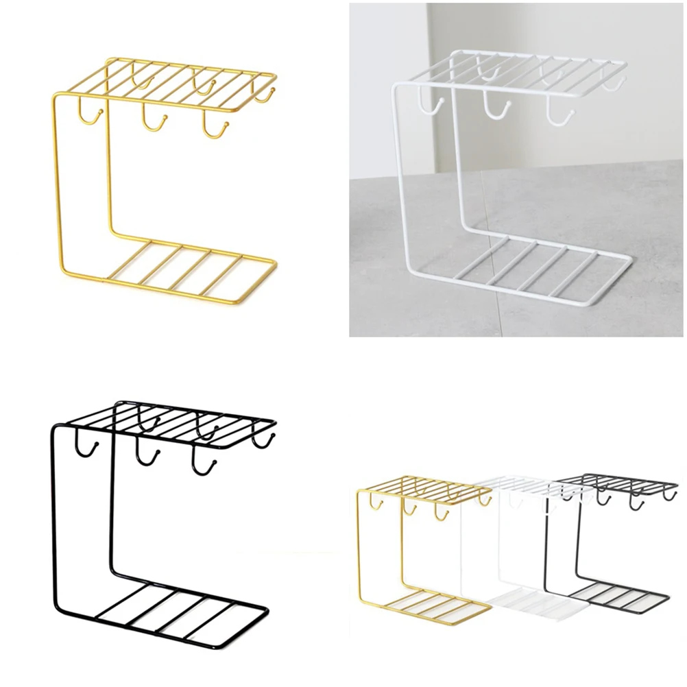 Coffee Cup Storage Basket Mug Rack Organizer Shelf 6 Hooks Wire Iron Modern Kitchen Space Saver Jewelry Holder
Coffee Cup Storage Basket Mug Rack Organizer Shelf 6 Hooks Wire Iron Modern Kitchen Space Saver Jewelry Holder