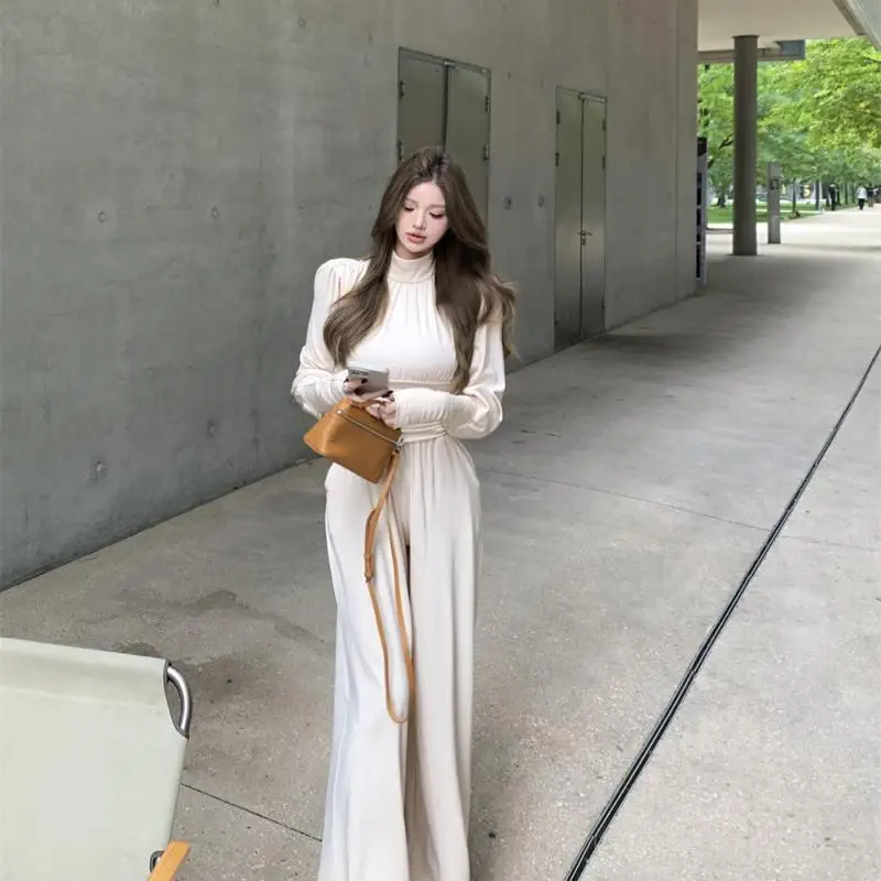 Осенне-зимний топ, комплект из 2 предметов, женские корейские повседневные водолазки, вязаный пуловер с длинными рукавами, топы, брюки с высокой талией, костюмы
Осенне-зимний топ, комплект из 2 предметов, женские корейские повседневные водолазки, вязаный пуловер с длинными рукавами, топы, брюки с высокой талией, костюмы