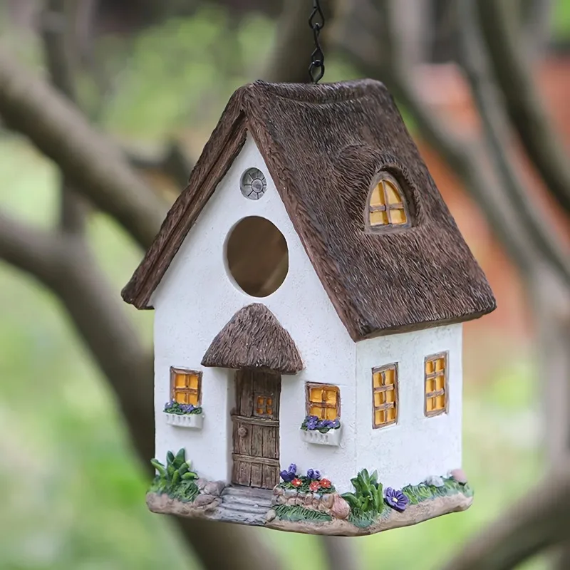 Outdoors Decorative Bird House Hanging Bird's Feeder Resin Yard Country Crafts Landscape Ornaments Bird Parrot Nest Box
Outdoors Decorative Bird House Hanging Bird's Feeder Resin Yard Country Crafts Landscape Ornaments Bird Parrot Nest Box