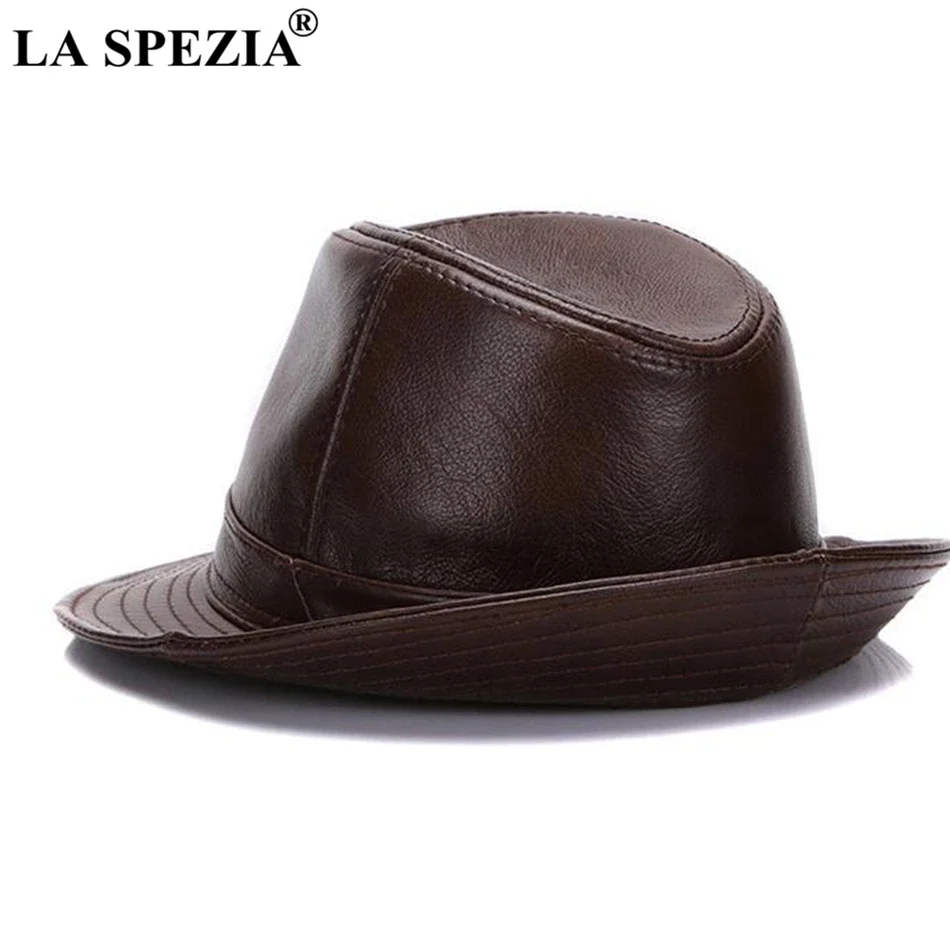 LA SPEZIA Brown Fedoras Hats Men Genuine Leather Retro Jazz Caps Gentleman Real Leather Luxury Winter Classic Felt Trilby Hat
LA SPEZIA Brown Fedoras Hats Men Genuine Leather Retro Jazz Caps Gentleman Real Leather Luxury Winter Classic Felt Trilby Hat