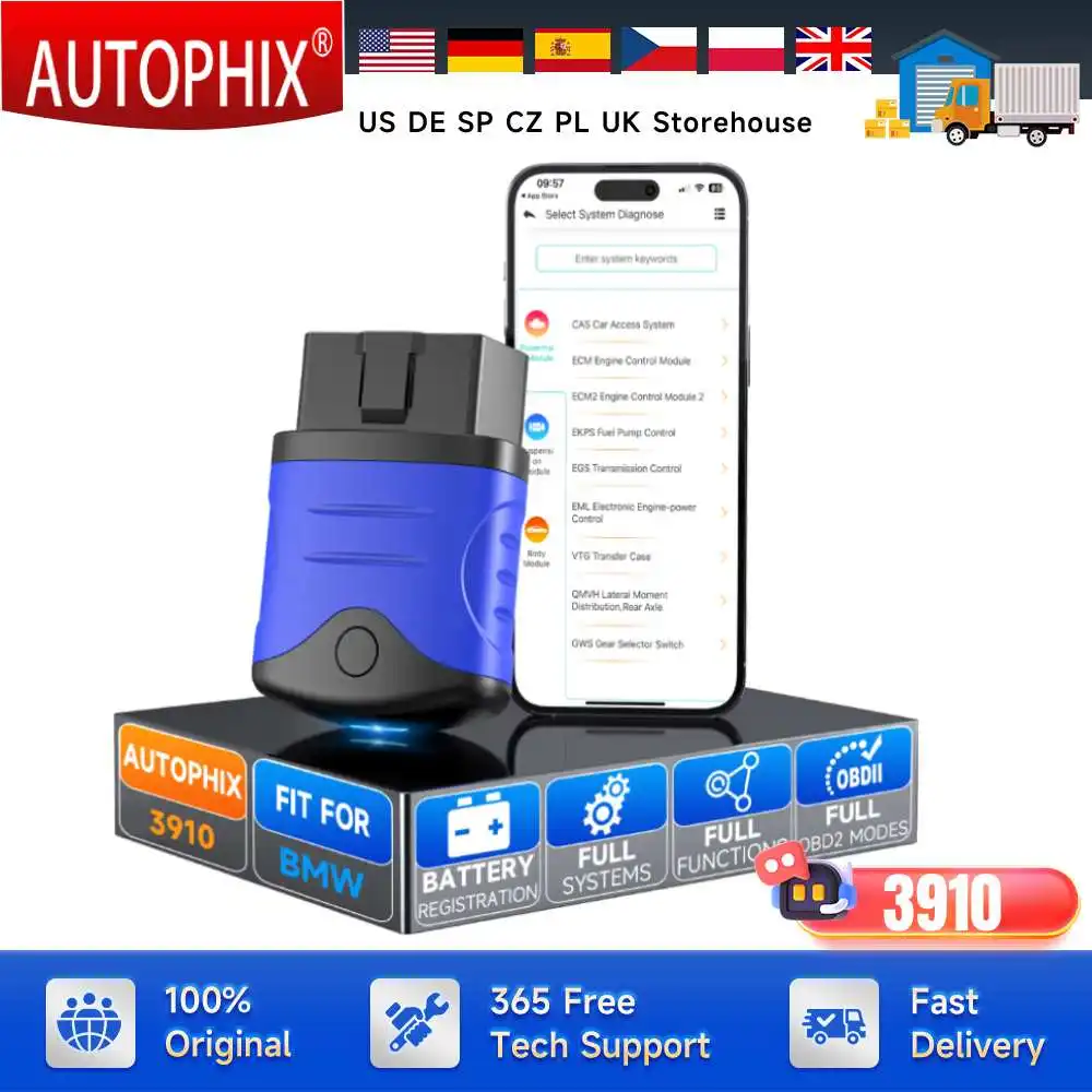 AUTOPHIX 3910 Bluetooth OBD2 сканер SRS EPB масло ETC сброс полные системы автомобильный диагностический инструмент подходит для BMW/MINI/Rolls Royce
AUTOPHIX 3910 Bluetooth OBD2 сканер SRS EPB масло ETC сброс полные системы автомобильный диагностический инструмент подходит для BMW/MINI/Rolls Royce