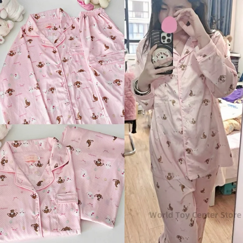 Kawaii Cute Sugarbunnies Pajama Sets Pink Loungewear Spring Summer Cartoon Loose Bunny Women Short Long Sleeved Clothes Gifts
Kawaii Cute Sugarbunnies Pajama Sets Pink Loungewear Spring Summer Cartoon Loose Bunny Women Short Long Sleeved Clothes Gifts