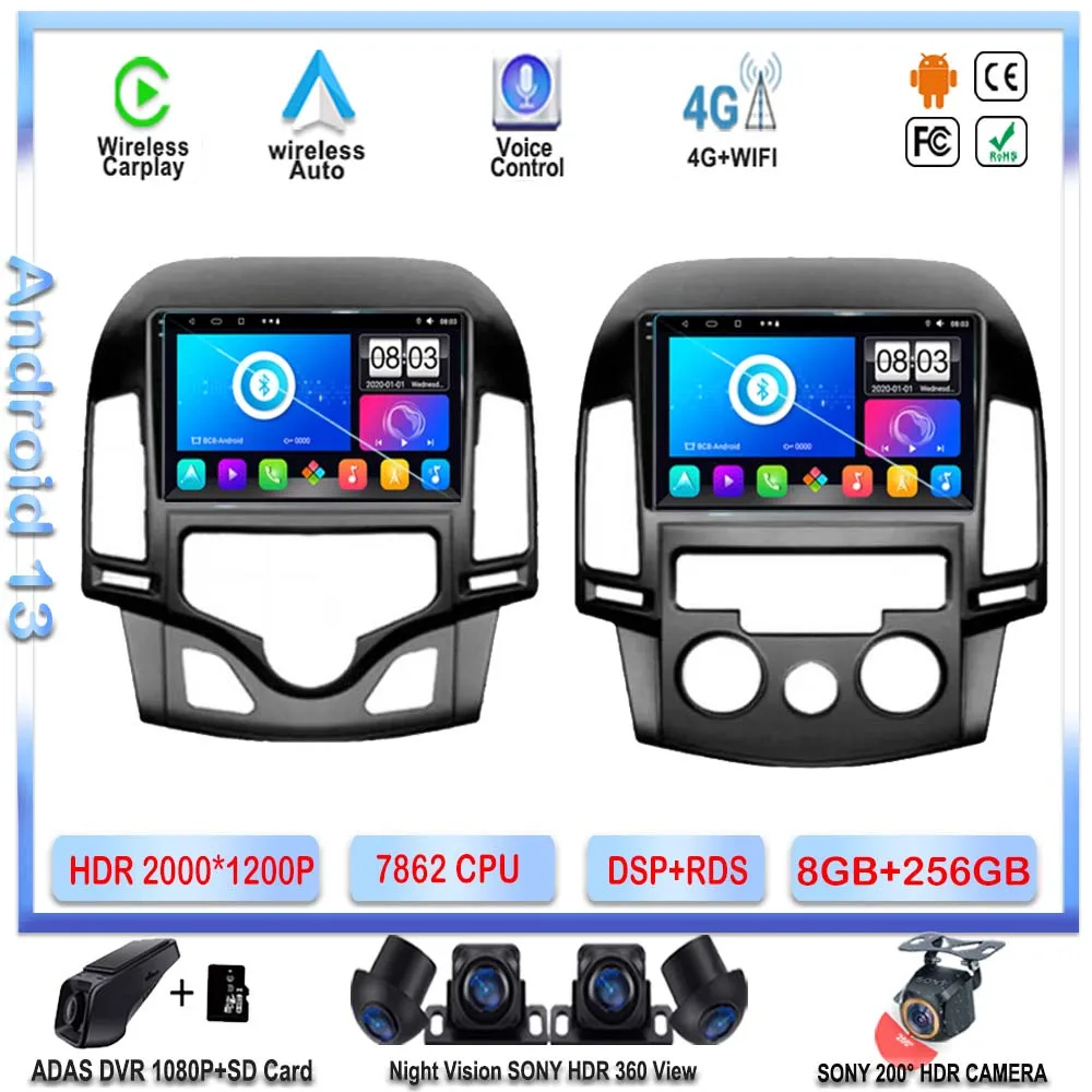 7862 Android 13 Car Radio DVD For Hyundai I30 2006 2007 2008 2009 2010 2011 GPS Navigation Stereo Head Unit Multimedia Player
7862 Android 13 Car Radio DVD For Hyundai I30 2006 2007 2008 2009 2010 2011 GPS Navigation Stereo Head Unit Multimedia Player