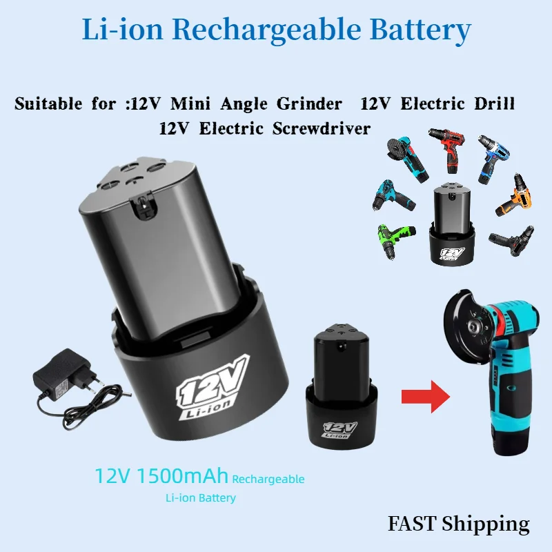 1500mAh 12V Rechargeable Li-ion Battery for Electric Screwdriver Drill Mini Angle Grinder Power Tools Long Lasting Fast Charging 
1500mAh 12V Rechargeable Li-ion Battery for Electric Screwdriver Drill Mini Angle Grinder Power Tools Long Lasting Fast Charging