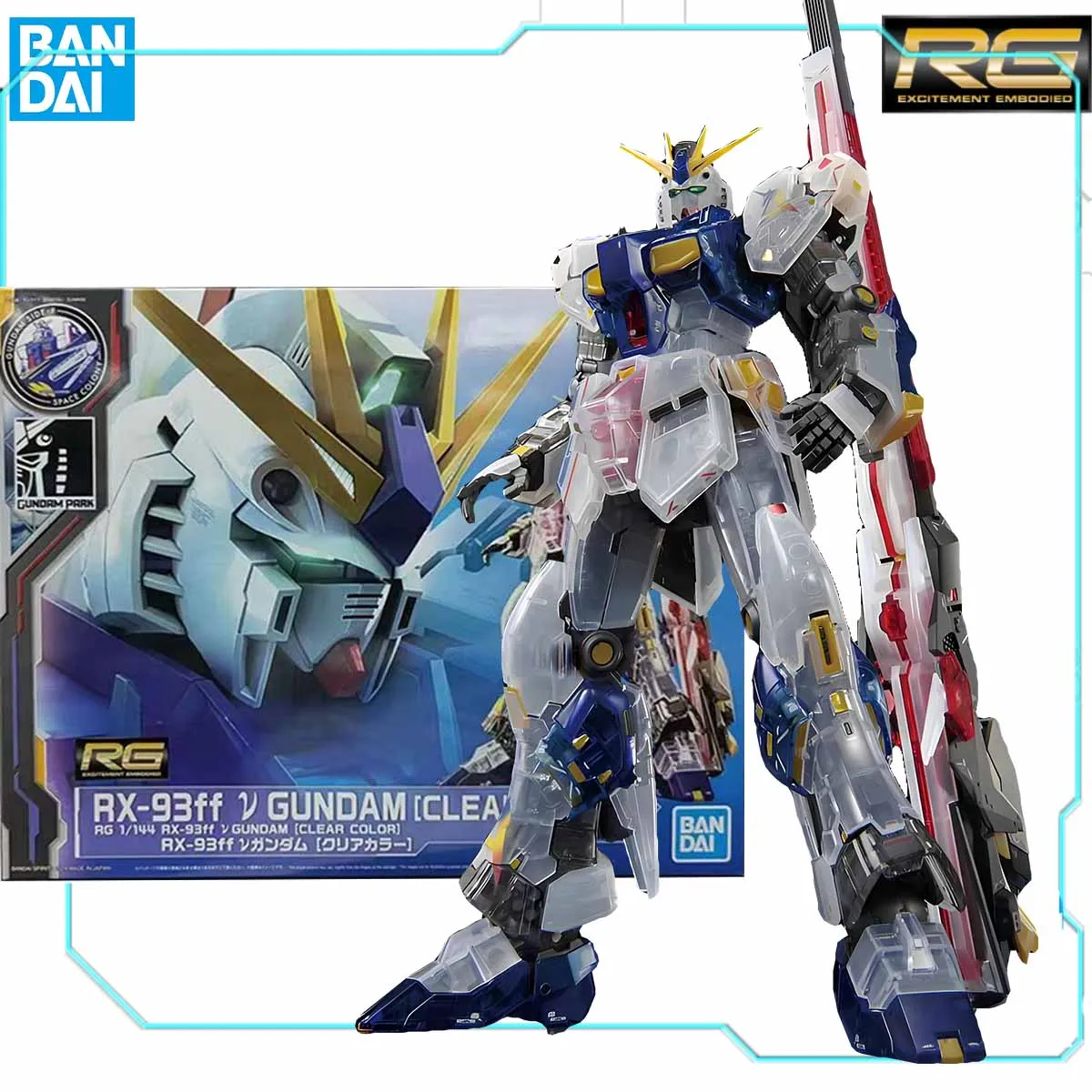 Bandai Genuine Model Kit RG 1/100 RX-93ff V GUNDAM (CLEAR COLOR) Anime Action Figure Assembly Model Toys Gifts
Bandai Genuine Model Kit RG 1/100 RX-93ff V GUNDAM (CLEAR COLOR) Anime Action Figure Assembly Model Toys Gifts