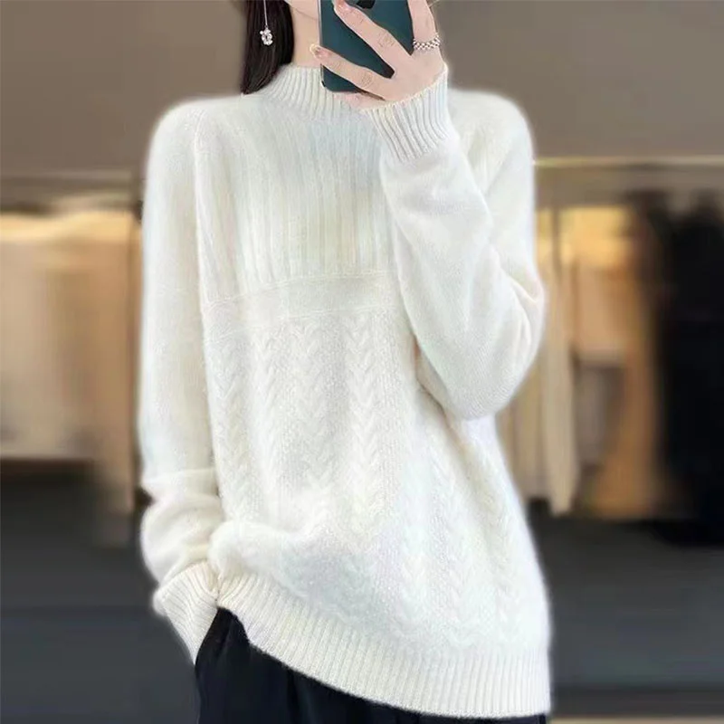 Женский трикотаж Dalong, уникальный зимний свитер без катышков с высоким воротником, длинный свеч, стандартный крой, осенний модный тренд
Женский трикотаж Dalong, уникальный зимний свитер без катышков с высоким воротником, длинный свеч, стандартный крой, осенний модный тренд