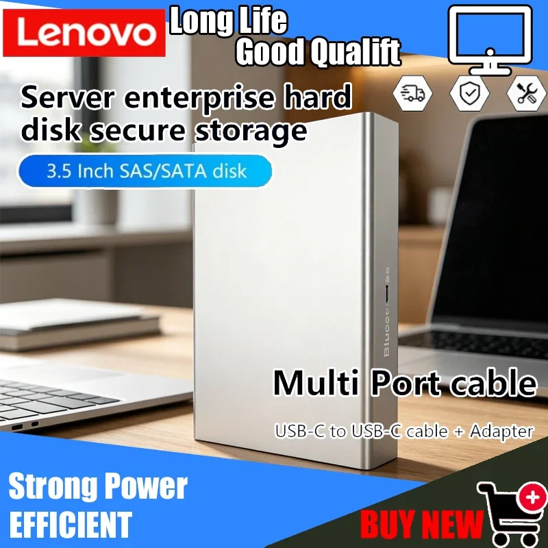 Lenovo USB-C SAS/SATA HDD Enclosure: 2.5/3.5 Inch Drive Support, 5Gbps High-speed, Large Capacity, Portable External Case
Lenovo USB-C SAS/SATA HDD Enclosure: 2.5/3.5 Inch Drive Support, 5Gbps High-speed, Large Capacity, Portable External Case