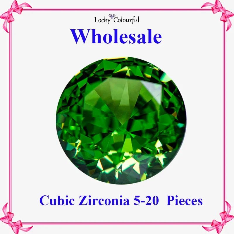 Cubic Zirconia Wholesale Crushed Ice Cut Round Shape Light Green Color Charms for Jewelry Making Rings Materials No Certificate
Cubic Zirconia Wholesale Crushed Ice Cut Round Shape Light Green Color Charms for Jewelry Making Rings Materials No Certificate
