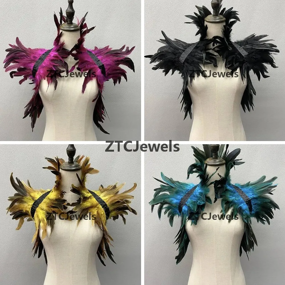 Gothic Black Feather Shoulder Wrap Punk Cosplay Shawl Luxury Feathers Shrug Scarf For Women Carnival Party
Gothic Black Feather Shoulder Wrap Punk Cosplay Shawl Luxury Feathers Shrug Scarf For Women Carnival Party