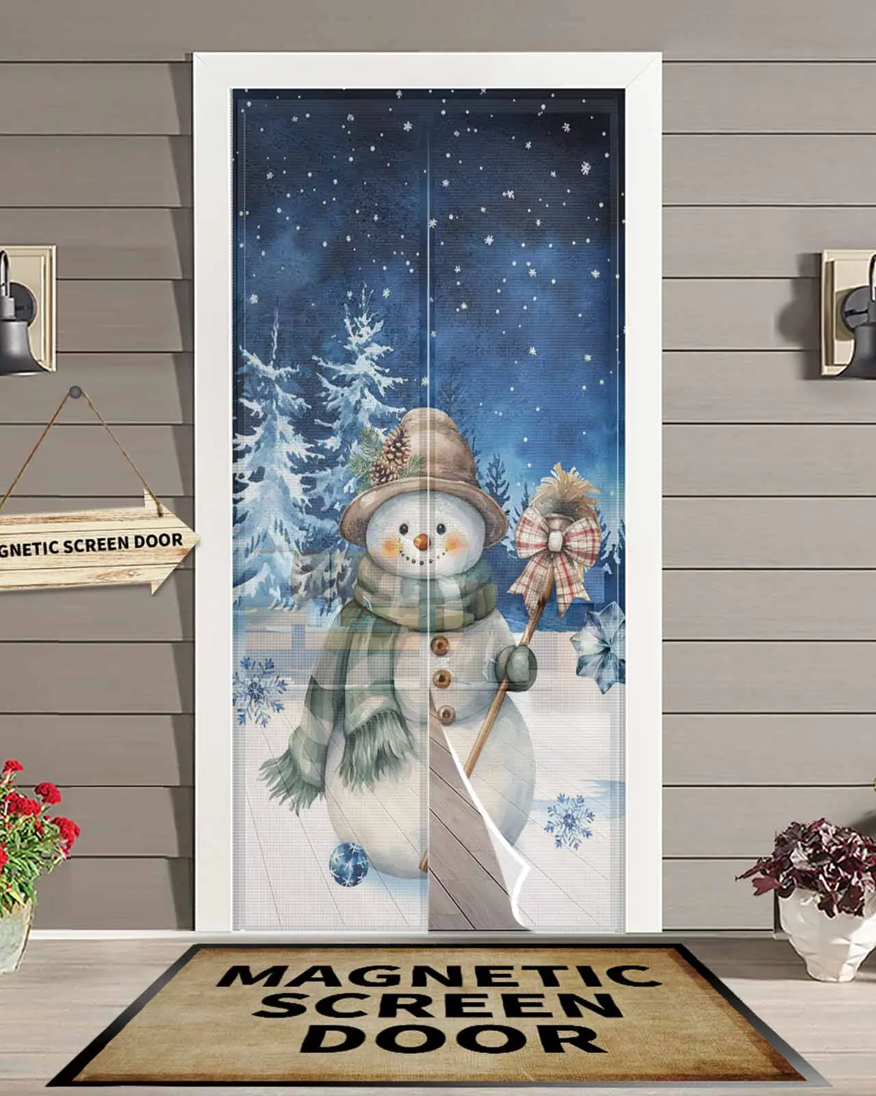 Winter Snowman Broom Magnetic Door Curtain Living Room Bedroom Home Anti-mosquito Screen Door Curtain
Winter Snowman Broom Magnetic Door Curtain Living Room Bedroom Home Anti-mosquito Screen Door Curtain