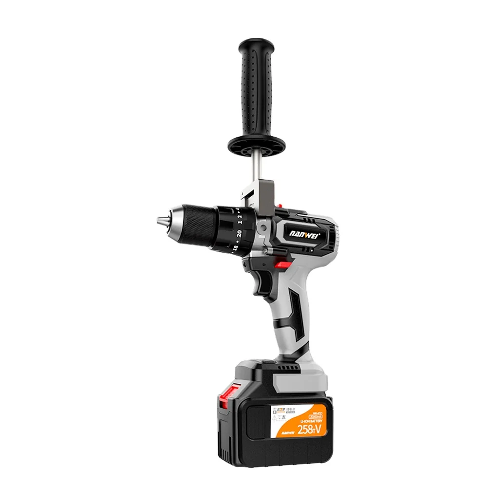 NANWEI Heavy Duty High Quality Brushless Multi-function Home Decoration High Speed Wireless Handheld Electric Drill
NANWEI Heavy Duty High Quality Brushless Multi-function Home Decoration High Speed Wireless Handheld Electric Drill
