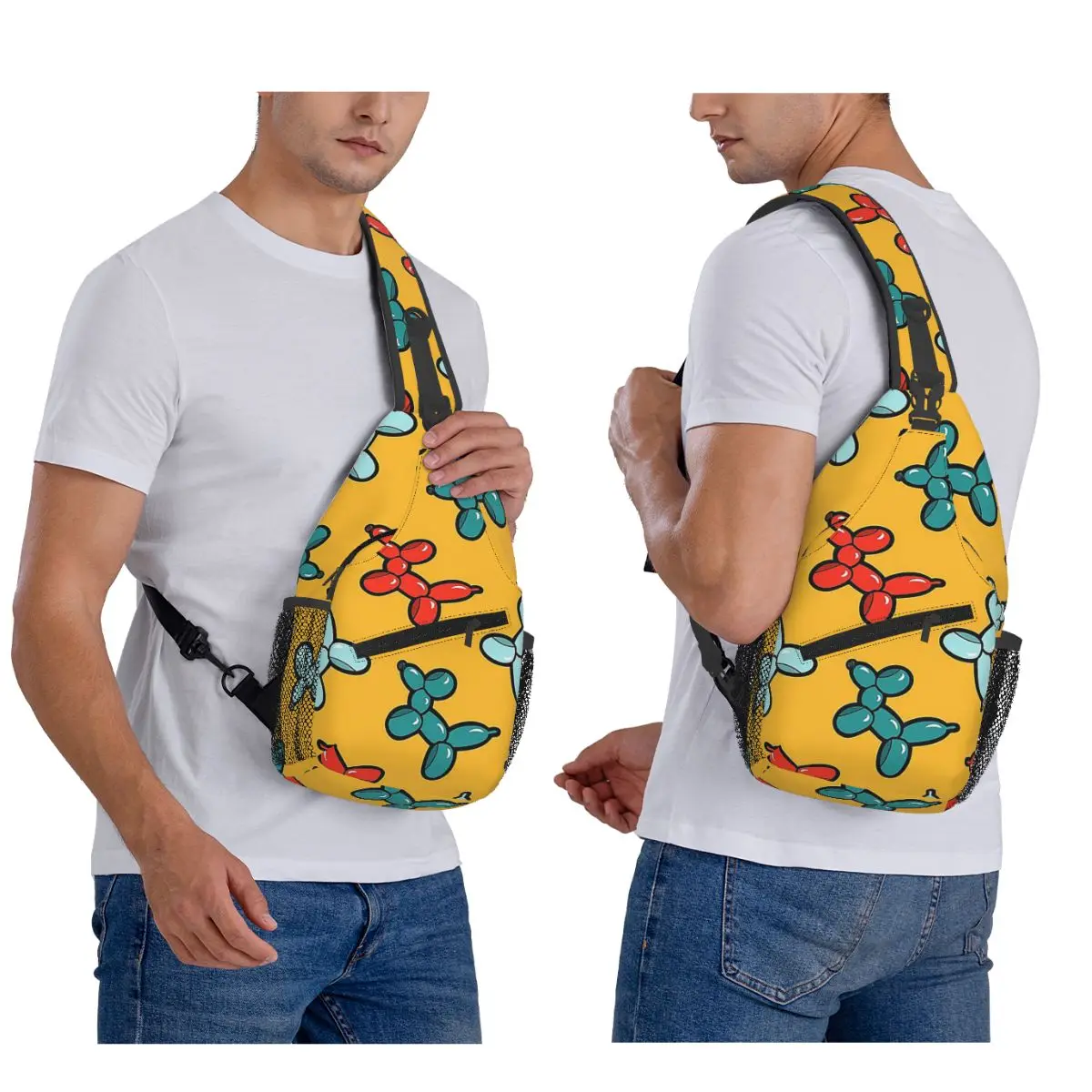 Balloon Animal Dogs Pattern In Yellow Chest Bag Men Sling Crossbody Backpack Chest Bag Travel Hiking Daypack Shoulder Bag
Balloon Animal Dogs Pattern In Yellow Chest Bag Men Sling Crossbody Backpack Chest Bag Travel Hiking Daypack Shoulder Bag