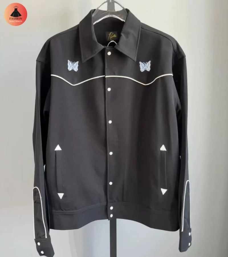 Trend Mens Womens Needle s Black Butterfly Embroidery Casual Jacket Suit 1:1 Autumn Winter Fashion Shirt Coats
Trend Mens Womens Needle s Black Butterfly Embroidery Casual Jacket Suit 1:1 Autumn Winter Fashion Shirt Coats