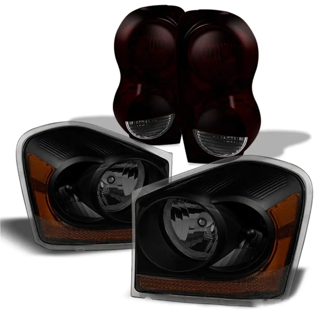 - Fits 2004-2006 Dodge Durango Black Smoked Headlights + Dark Red Smoked Tail Lamp Pair Left+Right Replacement
- Fits 2004-2006 Dodge Durango Black Smoked Headlights + Dark Red Smoked Tail Lamp Pair Left+Right Replacement