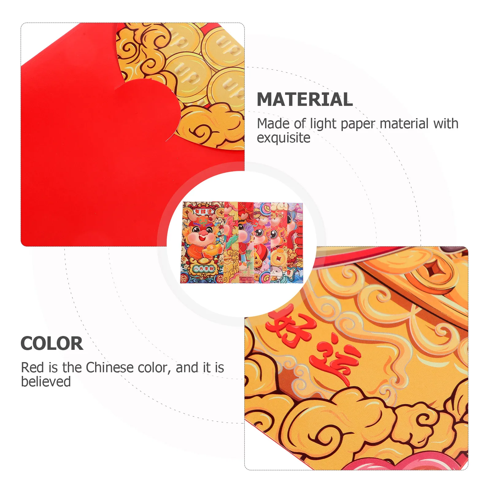 6pcs Red Lucky 2024 Money Bag Money Bags Dragon Pattern Chinese New Year 2024 Lunar Envelopes Paper Packets Gifts
6pcs Red Lucky 2024 Money Bag Money Bags Dragon Pattern Chinese New Year 2024 Lunar Envelopes Paper Packets Gifts