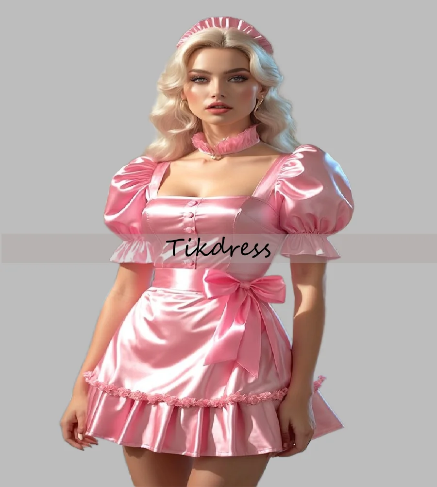 Charming Cosplay Pink Short Prom Dress With Bow Square Satin Costume Maid Evening Dress 2025 Cocktail Formal Party Customized
Charming Cosplay Pink Short Prom Dress With Bow Square Satin Costume Maid Evening Dress 2025 Cocktail Formal Party Customized