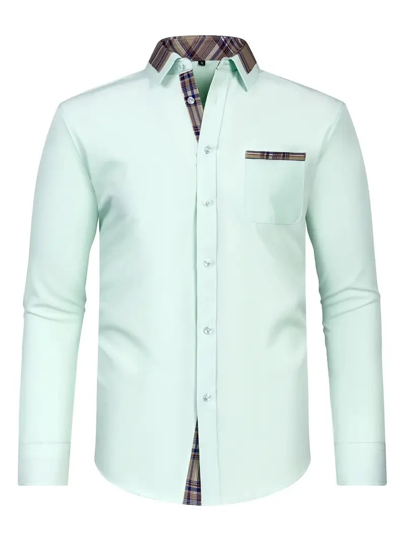 Men's Shirt Long Sleeve Shirt Button Collar Casual Casual Dot Comfort Fashion Trend New Clothing Shirt Top
Men's Shirt Long Sleeve Shirt Button Collar Casual Casual Dot Comfort Fashion Trend New Clothing Shirt Top