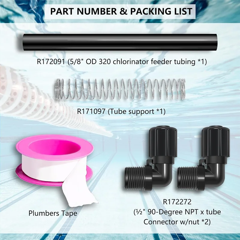 Chlorinator Parts Compatible For Auto Feeder/Chlorinator Parts 320 And 322, Includes Model R172272 R172091 R171097-ABUA
Chlorinator Parts Compatible For Auto Feeder/Chlorinator Parts 320 And 322, Includes Model R172272 R172091 R171097-ABUA