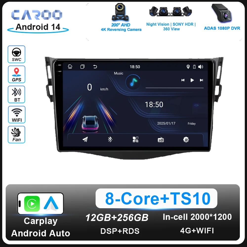 Android Car Radio Wireless Carplay Multimedia Player For Toyota RAV4 Rav 4 2005-2013 GPS Navigation Stereo DVD Head Unit 2 Din
Android Car Radio Wireless Carplay Multimedia Player For Toyota RAV4 Rav 4 2005-2013 GPS Navigation Stereo DVD Head Unit 2 Din