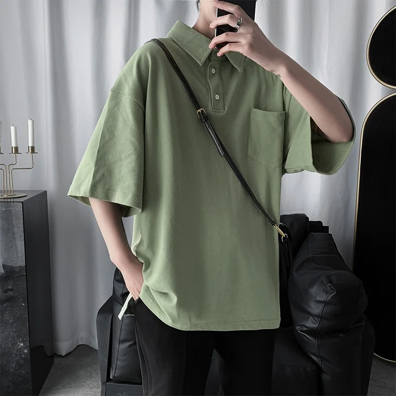Loose Fit Men's Short Sleeve Shirt Student Fashion Brand Harajuku Versatile Korean Style Casual Turn-down Collar T-shirt
Loose Fit Men's Short Sleeve Shirt Student Fashion Brand Harajuku Versatile Korean Style Casual Turn-down Collar T-shirt