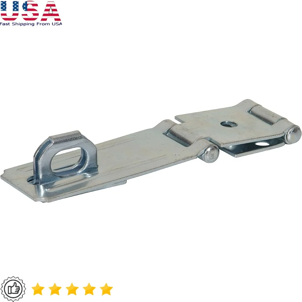 Double Hinge Safety Fixed Staple Hasps 3-1/2 Inch Security Device Doors Chests Gates Rust Resistant Steel Padlock Mounting 
Double Hinge Safety Fixed Staple Hasps 3-1/2 Inch Security Device Doors Chests Gates Rust Resistant Steel Padlock Mounting