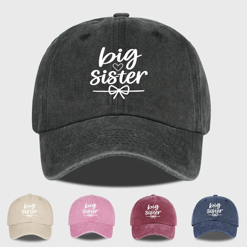"Big Sister" Print Washed Baseball Cap Adjustable Unisex Cute Sibling Gift Hat
"Big Sister" Print Washed Baseball Cap Adjustable Unisex Cute Sibling Gift Hat