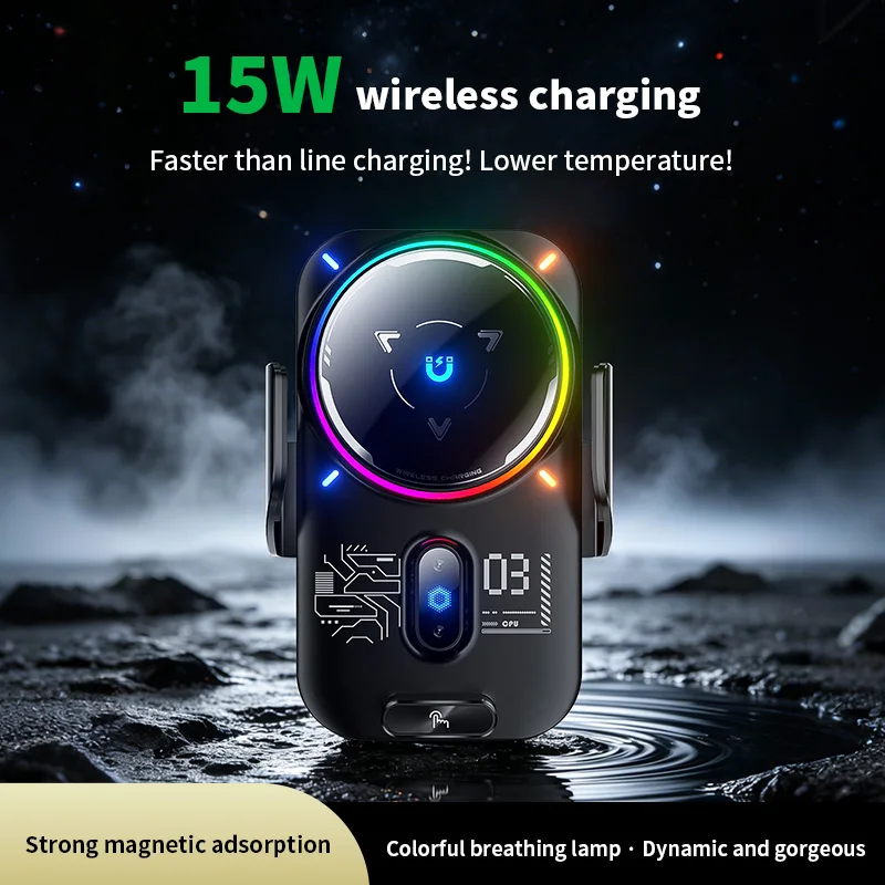 BK62S Qi2 25W Semiconductor Cooling Magnetic Car Charger – N52 Suction, IR Auto Open/Close, RGB Light for iPhone & Android
BK62S Qi2 25W Semiconductor Cooling Magnetic Car Charger – N52 Suction, IR Auto Open/Close, RGB Light for iPhone & Android