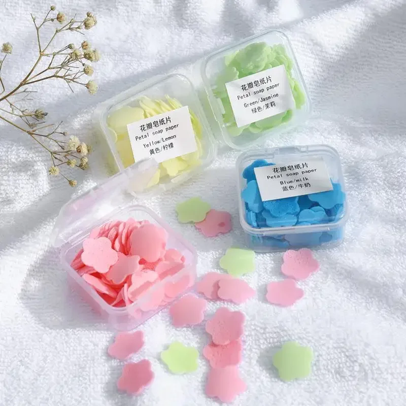 100Pcs Disposable Soap Paper Portable Hand Washing Toilet Soap Slice Petal Soaps Flakes Household Travel Skin Friendly Fresh
100Pcs Disposable Soap Paper Portable Hand Washing Toilet Soap Slice Petal Soaps Flakes Household Travel Skin Friendly Fresh