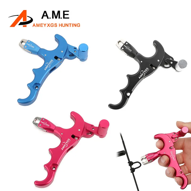 Archery 4 Finger Bow Releaser Aluminum Alloy for Left/Right Hand Compound Bow Shooting Release Aids 360° Jaw Caliper Head
Archery 4 Finger Bow Releaser Aluminum Alloy for Left/Right Hand Compound Bow Shooting Release Aids 360° Jaw Caliper Head