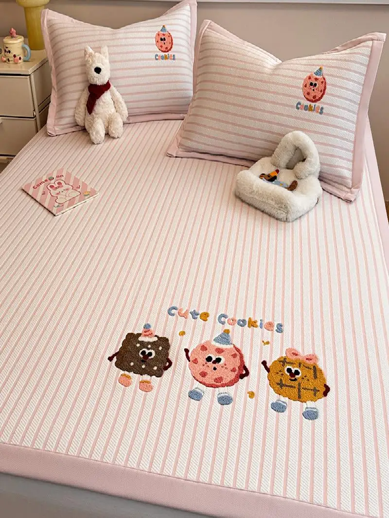 Ice Silk Mat Tee-Piece Set hine Waable Cooling Sensation Air Conditioned Bedding for Dormi Single Double Size
Ice Silk Mat Tee-Piece Set hine Waable Cooling Sensation Air Conditioned Bedding for Dormi Single Double Size