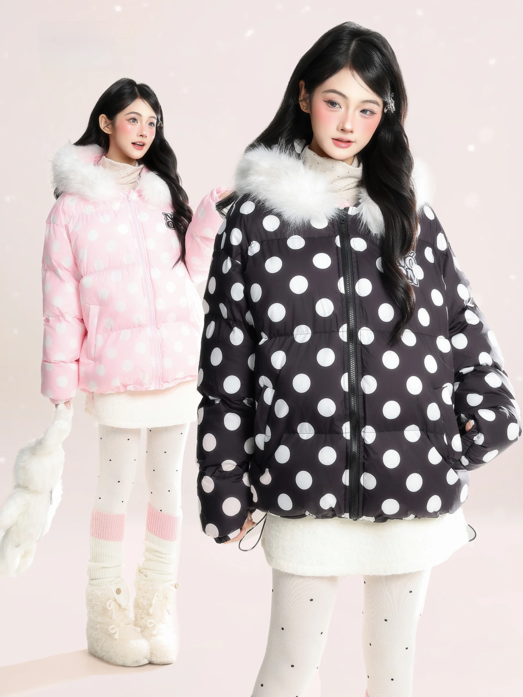 Korean Retro Polka Dot Print Hooded Cotton Jaet Women's Winter Design Loose Versatile Warm Outerwear Polyester Fabric
Korean Retro Polka Dot Print Hooded Cotton Jaet Women's Winter Design Loose Versatile Warm Outerwear Polyester Fabric