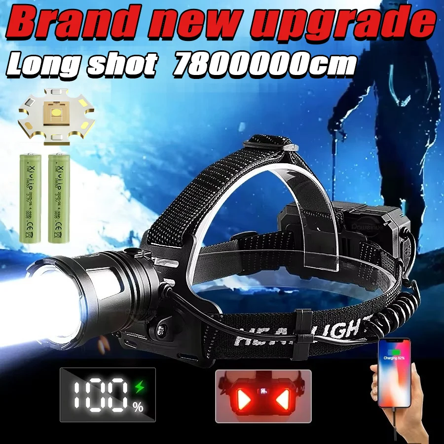 Upgrade High Power LED Headlamp Rechargeable Headlight With Red Warning Light 18650 Headlamp Fishing Hunting Head Torch
Upgrade High Power LED Headlamp Rechargeable Headlight With Red Warning Light 18650 Headlamp Fishing Hunting Head Torch