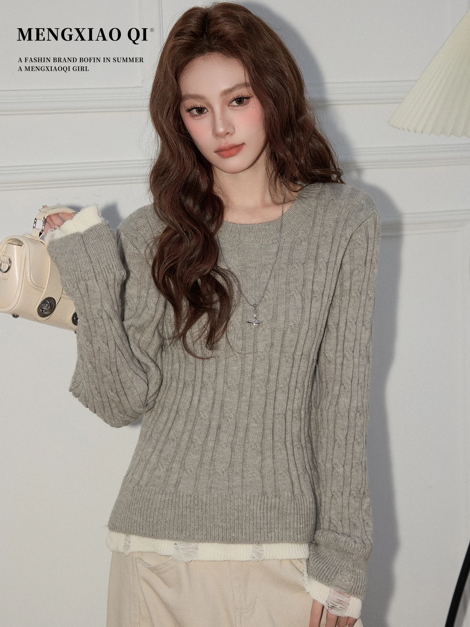 Свободный вязаный свитер с длинными рукавами для женщин, пуловер с круглым вырезом, повседневный, осенне-зимний, модный, с узором «косы» (Xiaqiya)
Свободный вязаный свитер с длинными рукавами для женщин, пуловер с круглым вырезом, повседневный, осенне-зимний, модный, с узором «косы» (Xiaqiya)