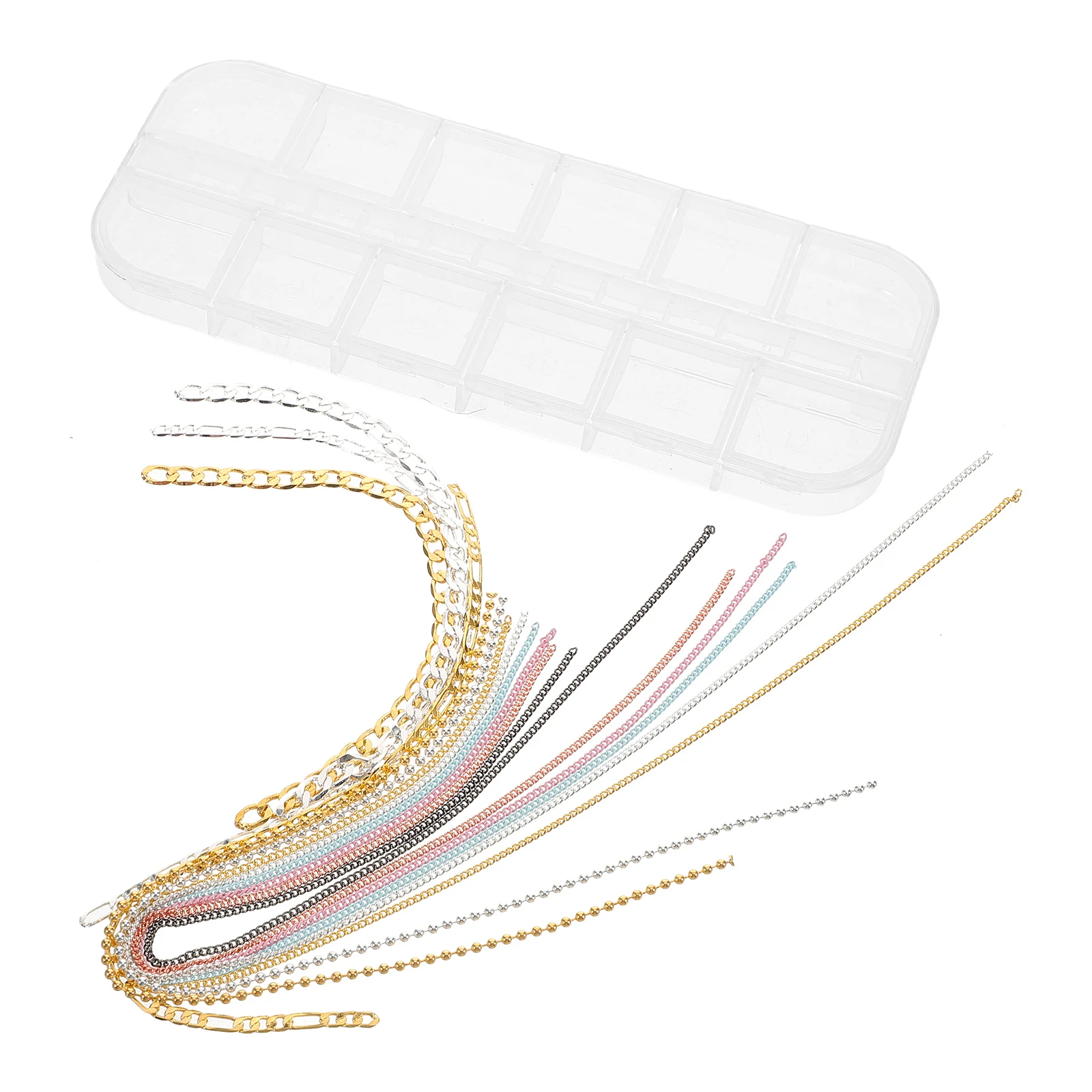 Assorted Color DIY Decorative Stickers Metal Chains Adjustable Length Various Nail Shapes Easy to Use Party Wedding
Assorted Color DIY Decorative Stickers Metal Chains Adjustable Length Various Nail Shapes Easy to Use Party Wedding