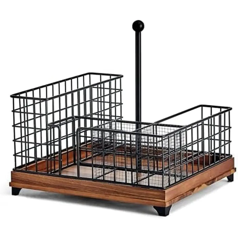 Countertop Picnic Storage Caddy with Paper Towel Holder, 13 x 13.5 x 12, Black
Countertop Picnic Storage Caddy with Paper Towel Holder, 13 x 13.5 x 12, Black