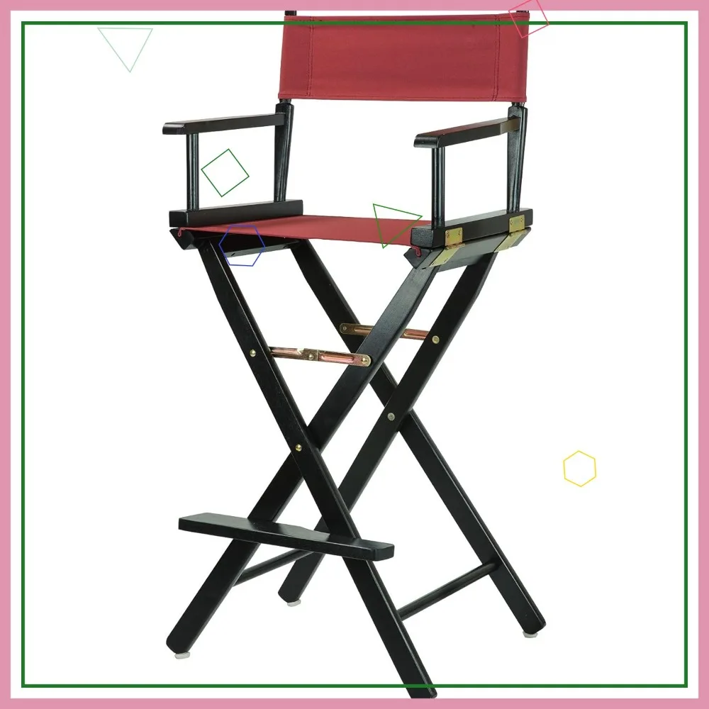 Bar Height Director's Chair Black Frame with Burgundy Canvas, 30"
Bar Height Director's Chair Black Frame with Burgundy Canvas, 30"