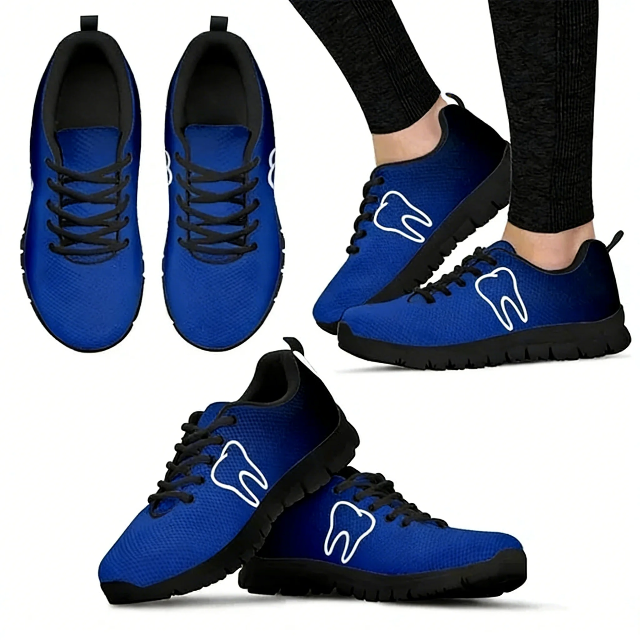 Gray Black Woman Flats Shoes Cute Tooth Print Dental Shoes Ladies Spring Lightweight Breathable Lace Up Sneaker
Gray Black Woman Flats Shoes Cute Tooth Print Dental Shoes Ladies Spring Lightweight Breathable Lace Up Sneaker