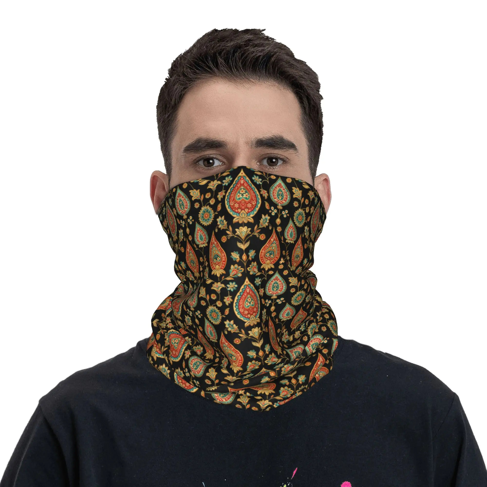 Ornate Red Teal Paisley Print Bandana Neck Warmer Women Men Winter Hiking Ski Scarf Gaiter Face Cover
Ornate Red Teal Paisley Print Bandana Neck Warmer Women Men Winter Hiking Ski Scarf Gaiter Face Cover