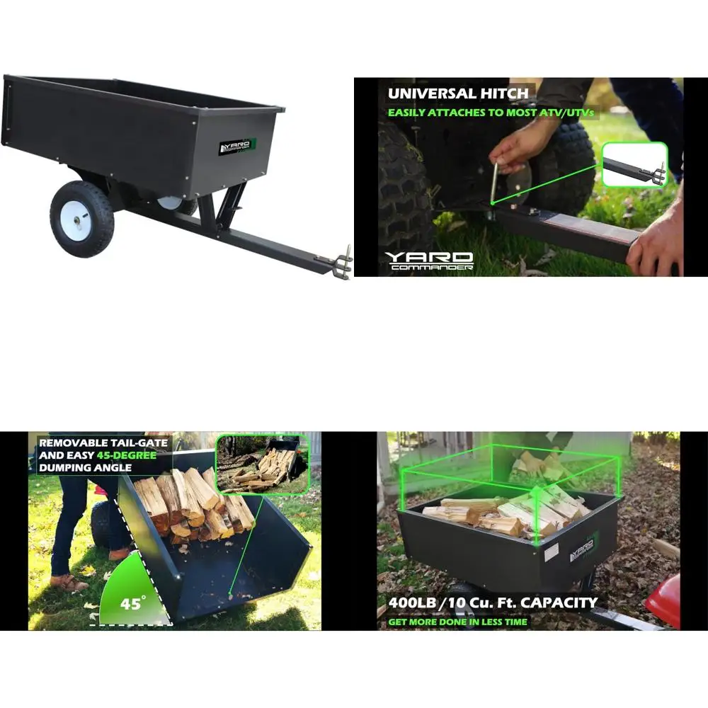 Сверхмощный стальной самосвал за квадроциклом емкостью 400 фунтов емкостью 10 кубических футов для использования в саду и транспортировке
Сверхмощный стальной самосвал за квадроциклом емкостью 400 фунтов емкостью 10 кубических футов для использования в саду и транспортировке