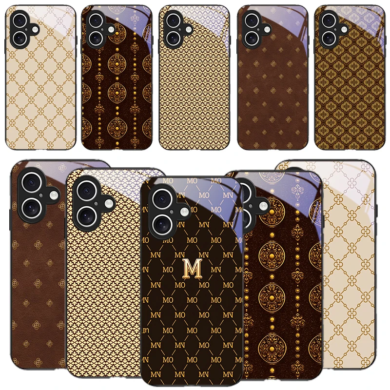 Golden diamond grid pattern For iPhone 16 Pro 17 Pro Max 11 12 mini 13 14 XR XS Max 16E 7 8 5 6 Plus Air Black Glass Phone Case
Golden diamond grid pattern For iPhone 16 Pro 17 Pro Max 11 12 mini 13 14 XR XS Max 16E 7 8 5 6 Plus Air Black Glass Phone Case