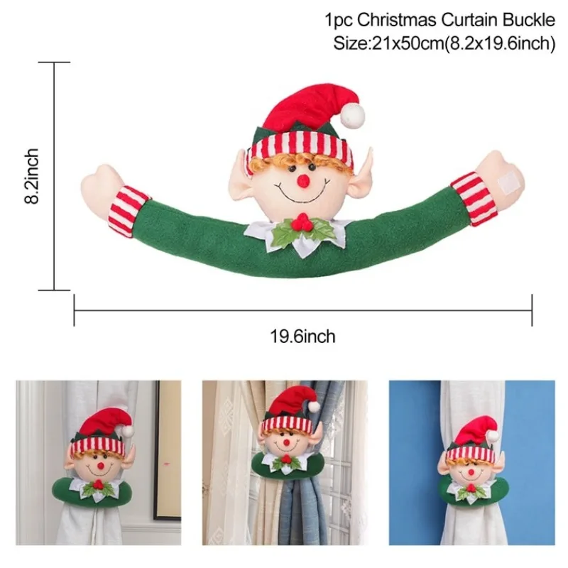 10 Styles Christmas Santa Claus Elk Cartoon Doll Curtain Buckle Curtain Tie back Window Curtain Decorative Accessories
10 Styles Christmas Santa Claus Elk Cartoon Doll Curtain Buckle Curtain Tie back Window Curtain Decorative Accessories