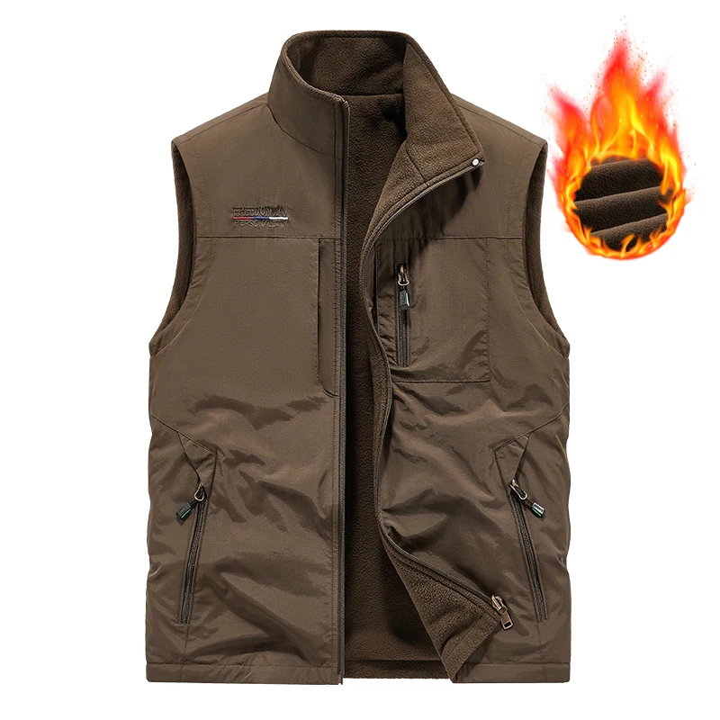 Solid Color Outdoor Vest Loose Outdoor Leisure Photography Vest Clothes Men's Polar Fleece Tooling Double-sided Fishing Vest
Solid Color Outdoor Vest Loose Outdoor Leisure Photography Vest Clothes Men's Polar Fleece Tooling Double-sided Fishing Vest