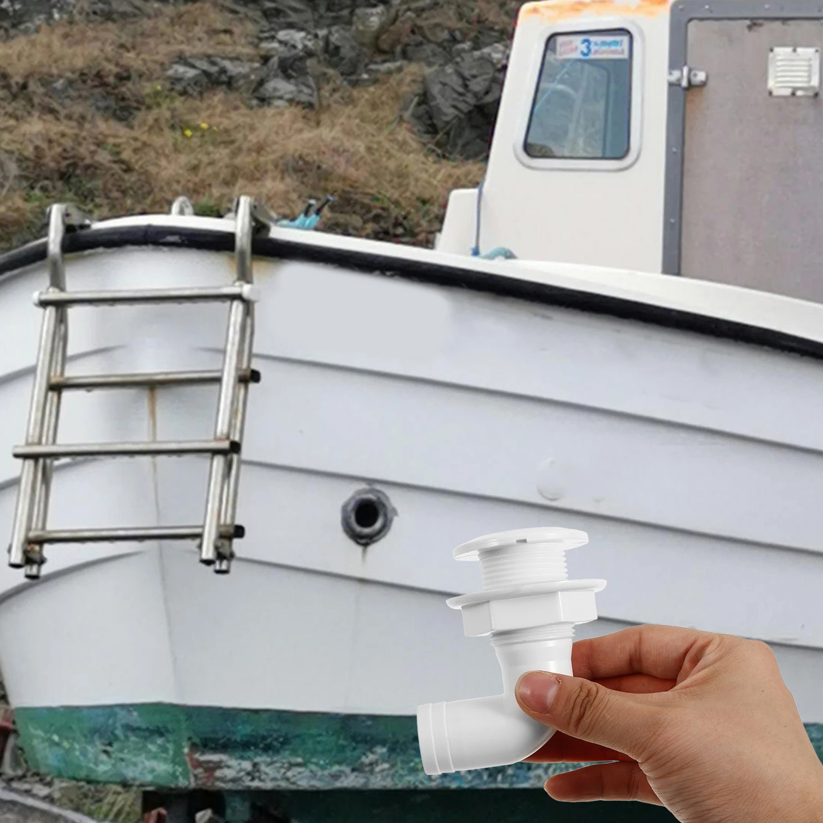 Marine Drain Outlet for Boats Yachts 90 Degree RV Bilge Sewage Discharge Thru Hull Connector Abs Materials Boat Supplies
Marine Drain Outlet for Boats Yachts 90 Degree RV Bilge Sewage Discharge Thru Hull Connector Abs Materials Boat Supplies