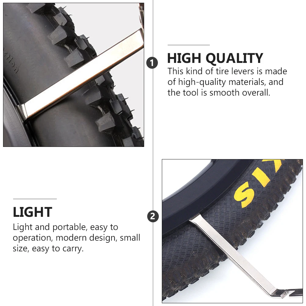 3Pcs Steel Tire Lever Set Lightweight Bike Tire Repair Tool Crowbar for Cycling Maintenance Cycling Repair Accessories
3Pcs Steel Tire Lever Set Lightweight Bike Tire Repair Tool Crowbar for Cycling Maintenance Cycling Repair Accessories