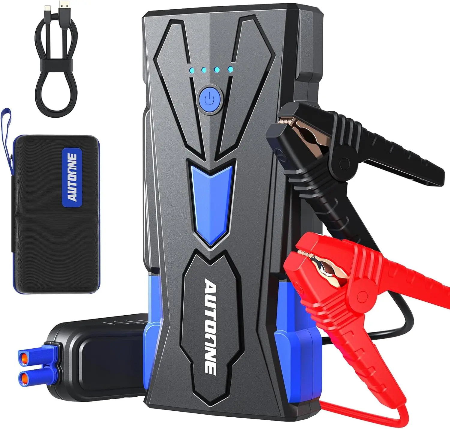 6000A Portable Car Battery Jump Starter 12V with USB & LED Flashlight, Fits Gas & 12L Engines
6000A Portable Car Battery Jump Starter 12V with USB & LED Flashlight, Fits Gas & 12L Engines