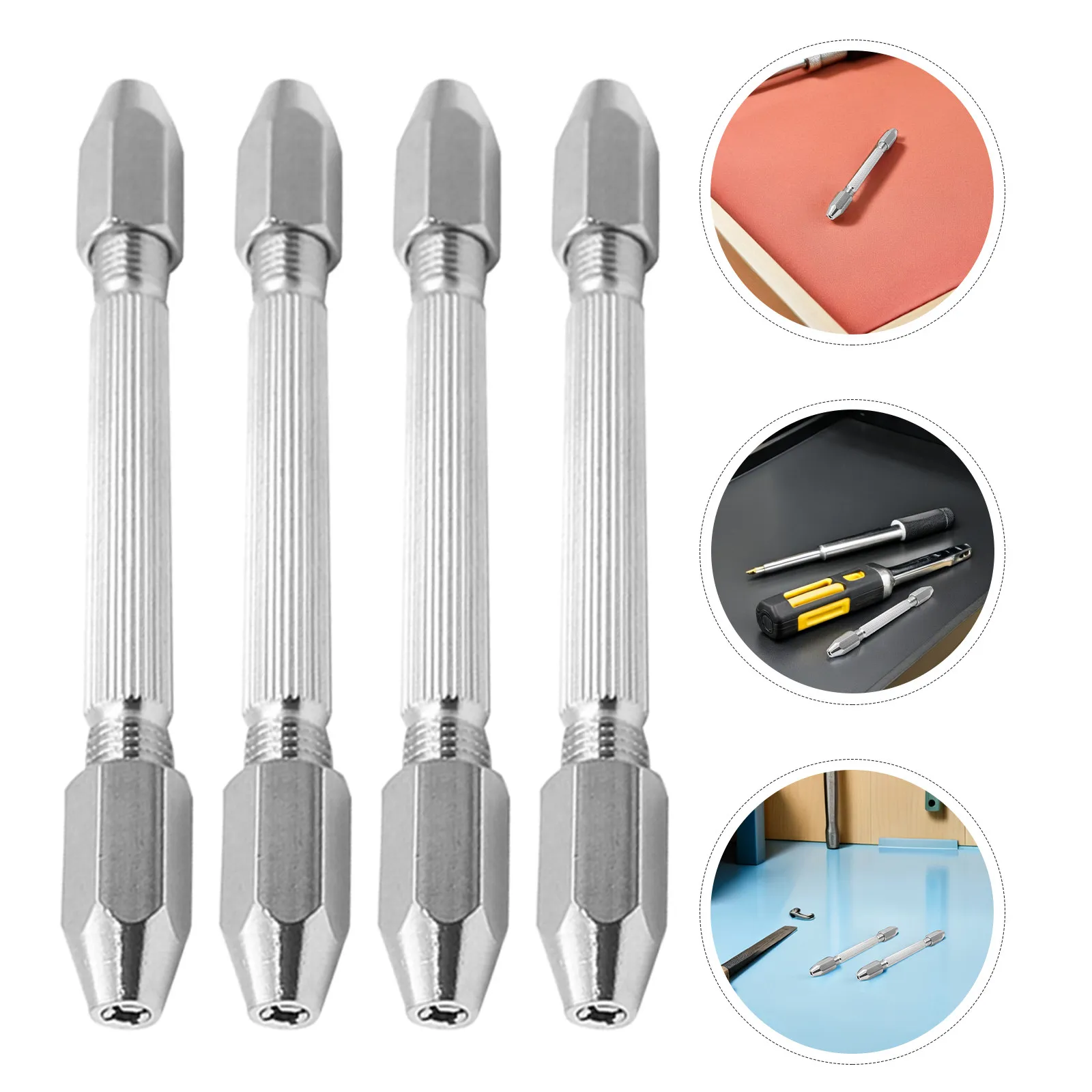 4Pcs Double-Ended Pin Vise Quick Release Precision Hand Drill Pin Vise 0.5-3.2mm Mini Watch Repair Jewelry Crafting DIY Resin
4Pcs Double-Ended Pin Vise Quick Release Precision Hand Drill Pin Vise 0.5-3.2mm Mini Watch Repair Jewelry Crafting DIY Resin
