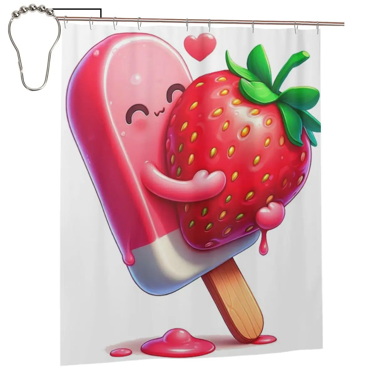 Strawberry Ice Cream Dessert Shower Curtain Bathroom Polyester Waterproof Bath Curtains with Hooks
Strawberry Ice Cream Dessert Shower Curtain Bathroom Polyester Waterproof Bath Curtains with Hooks